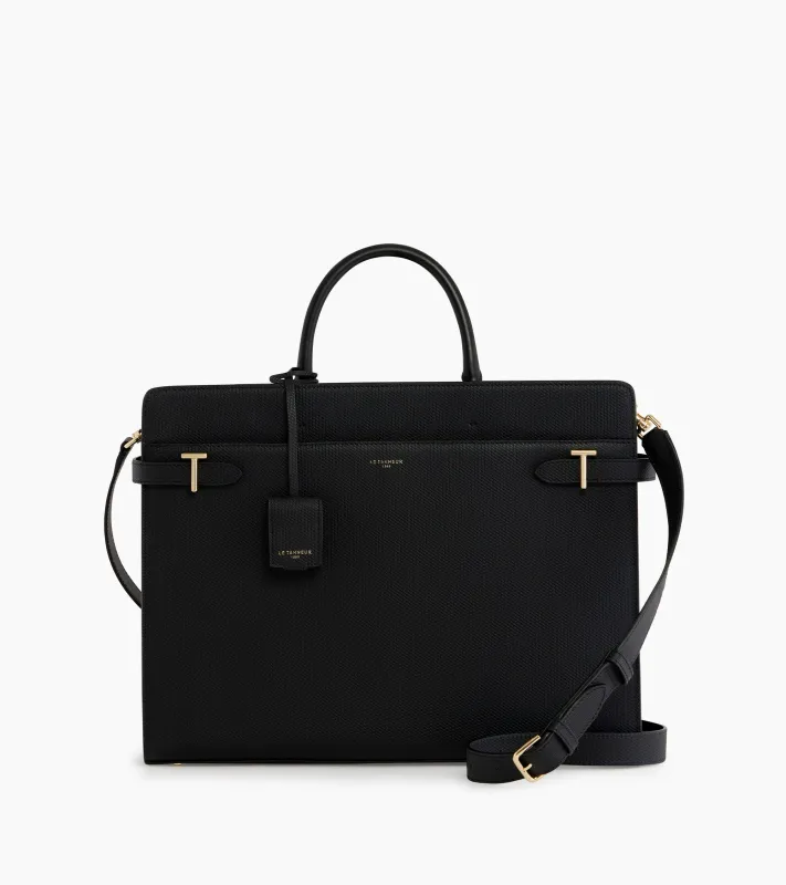 Emilie 15" briefcase in leather sold by Le Tanneur