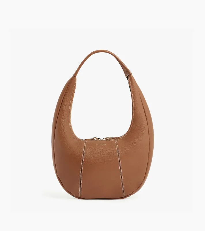 Juliette medium hobo bag in grained leather sold by Le Tanneur