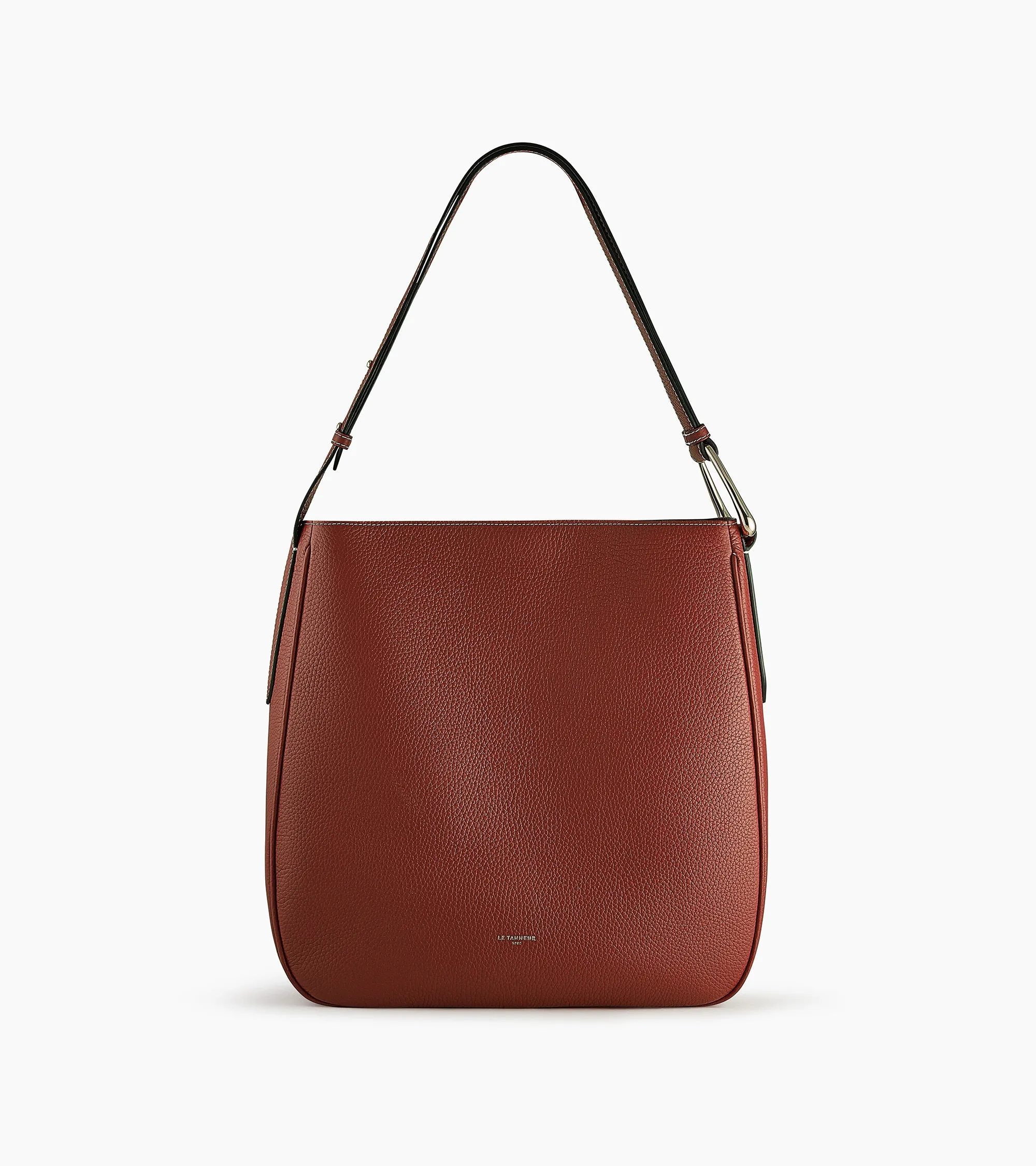 Large hobo bag Madeleine in grained calfskin leather sold by Le Tanneur