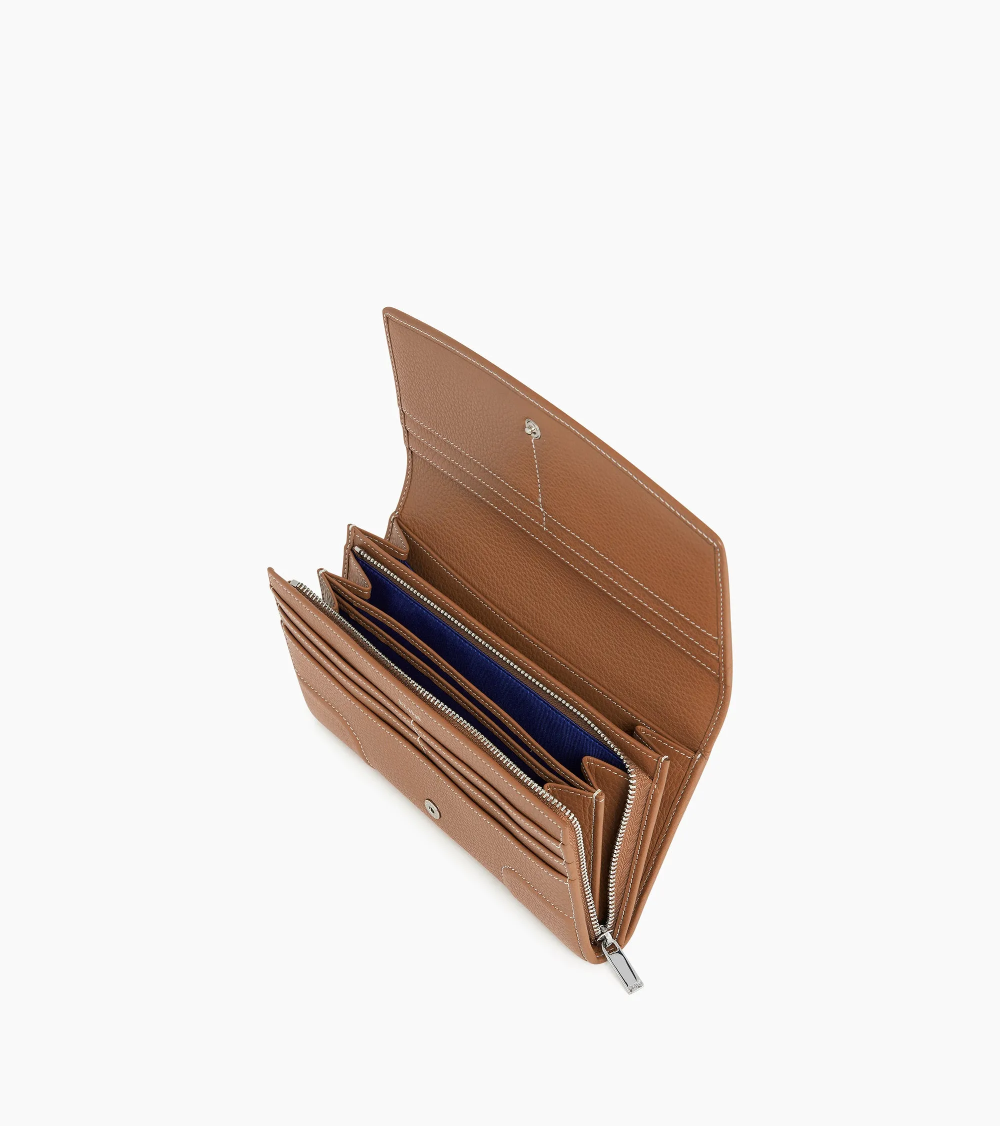 Large Romy flap wallet in grained leather sold by Le Tanneur product image thumbnail 4