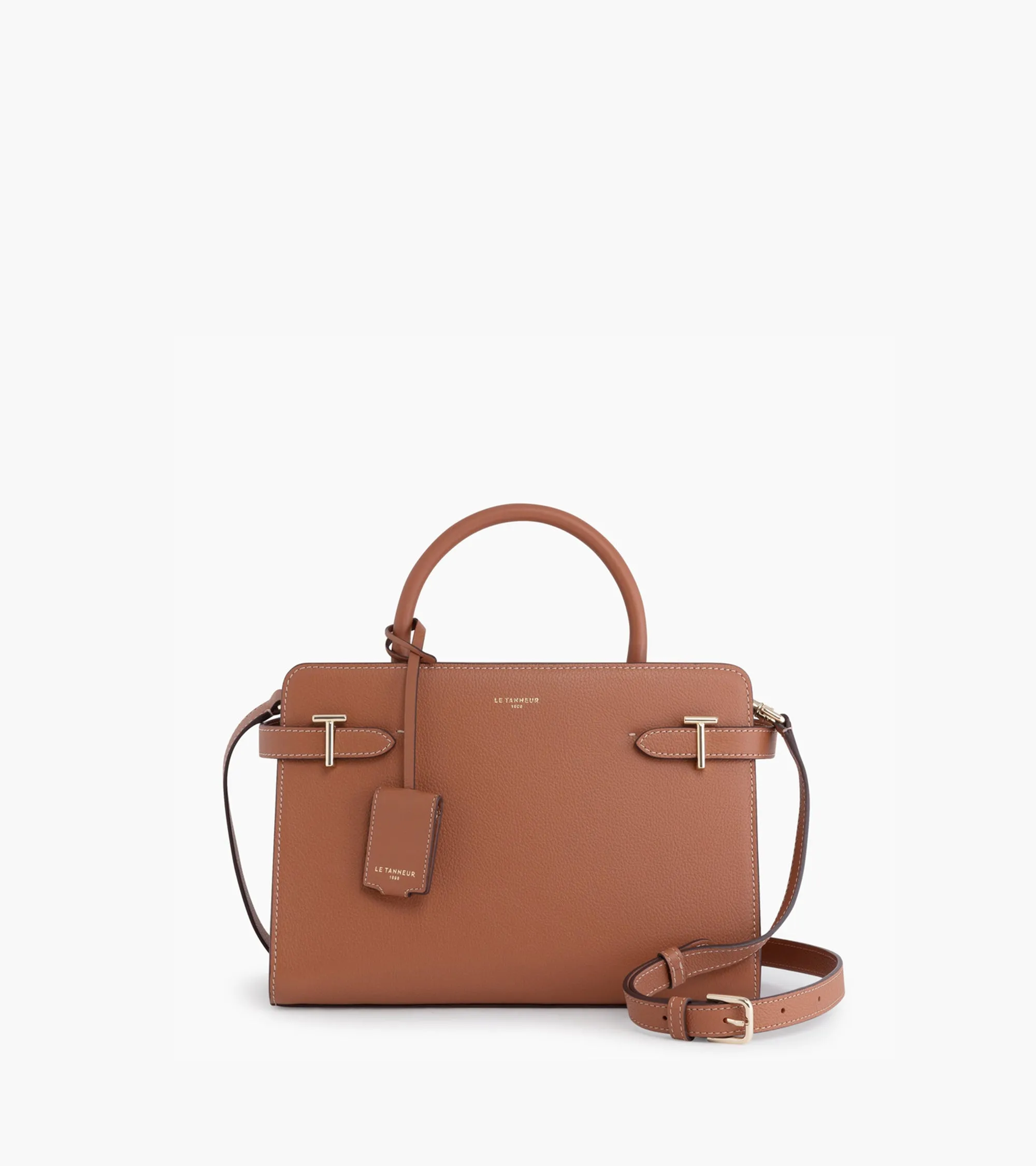 Emilie medium-sized handbag in grained leather sold by Le Tanneur