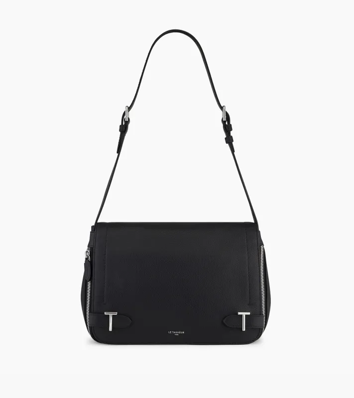 Simone medium-sized bag with crossbody strap in grained leather sold by Le Tanneur