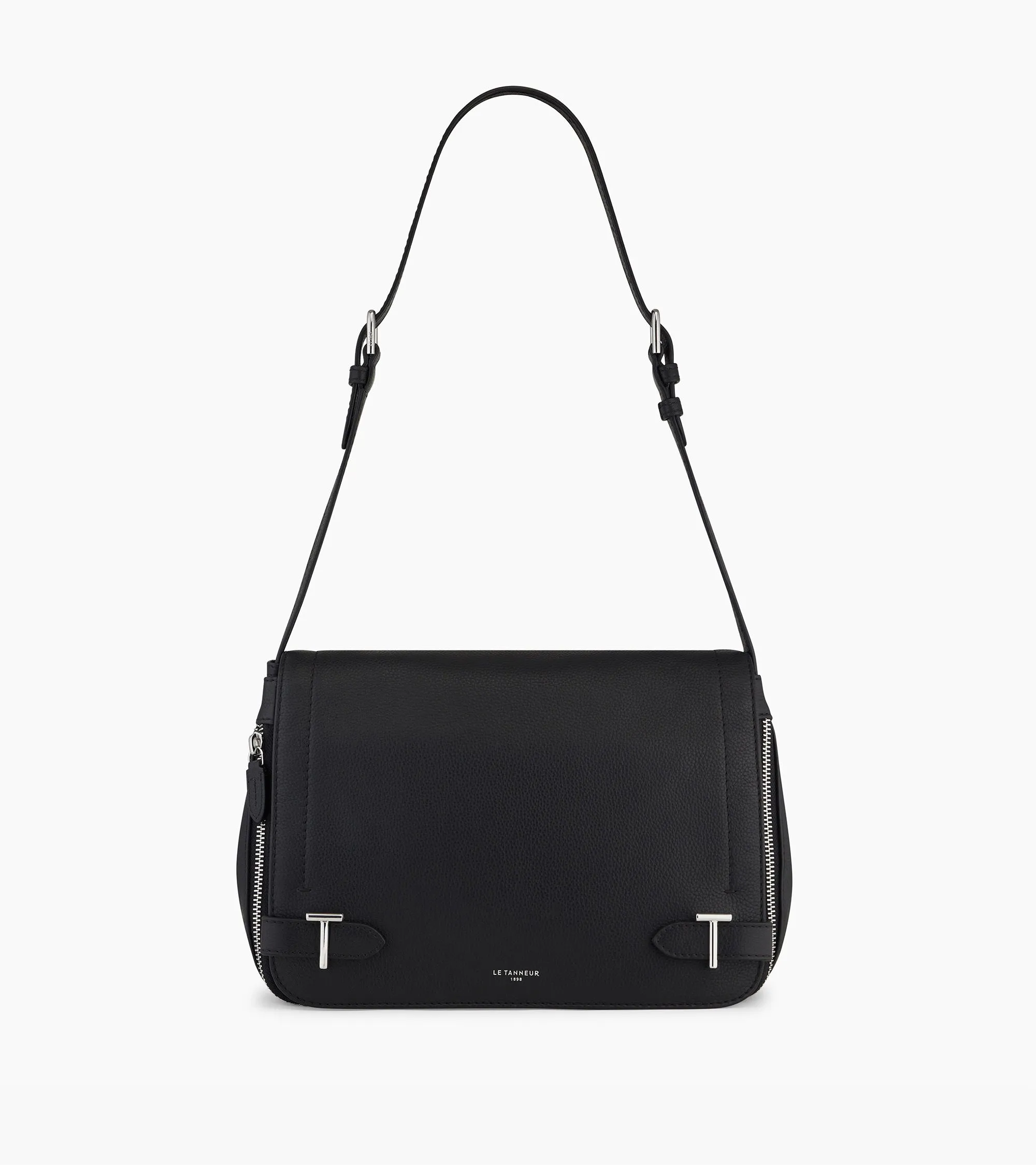 Simone medium-sized bag with crossbody strap in grained leather sold by Le Tanneur