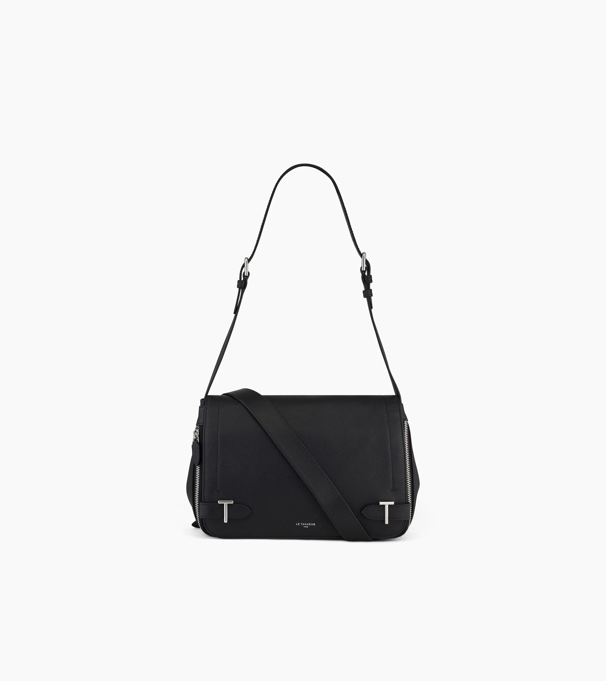 Simone medium-sized bag with crossbody strap in grained leather sold by Le Tanneur product image thumbnail 5