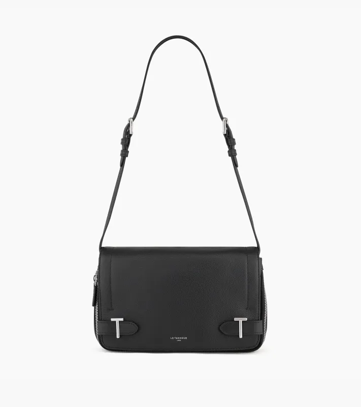 Simone small bag with crossbody strap in grained leather sold by Le Tanneur