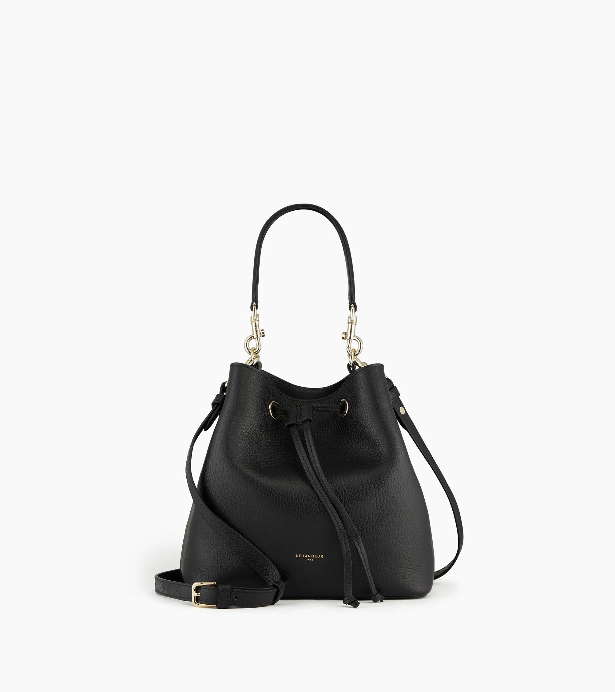 Louise bucket bag in grained leather sold by Le Tanneur