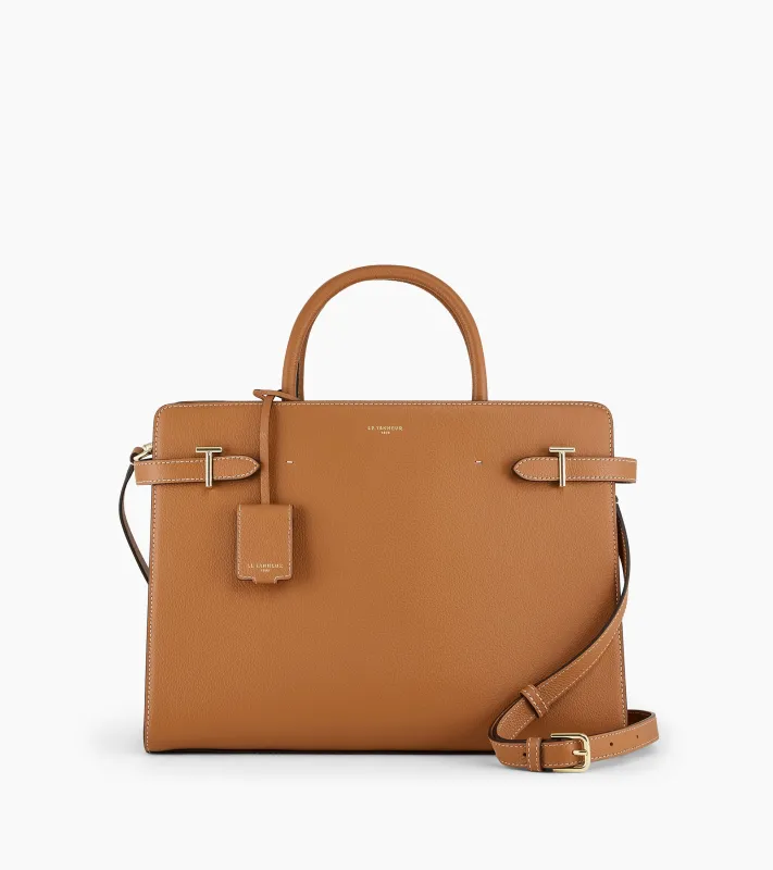Emilie large handbag in grained leather sold by Le Tanneur