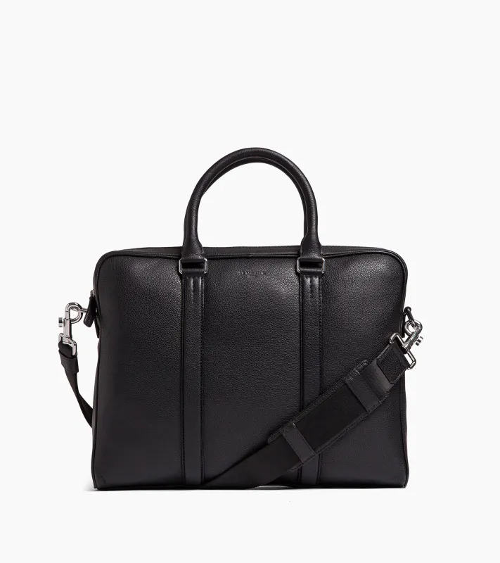 Charles 15" briefcase in grained leather small size sold by Le Tanneur