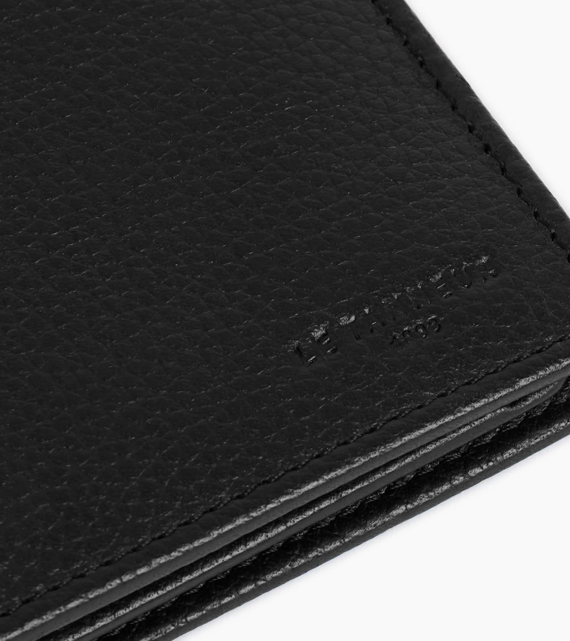 Charles horizontal, zipped wallet with 2 gussets in grained leather sold by Le Tanneur product image thumbnail 5