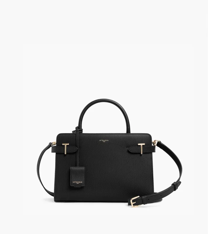 Emilie medium-sized handbag in signature T leather sold by Le Tanneur