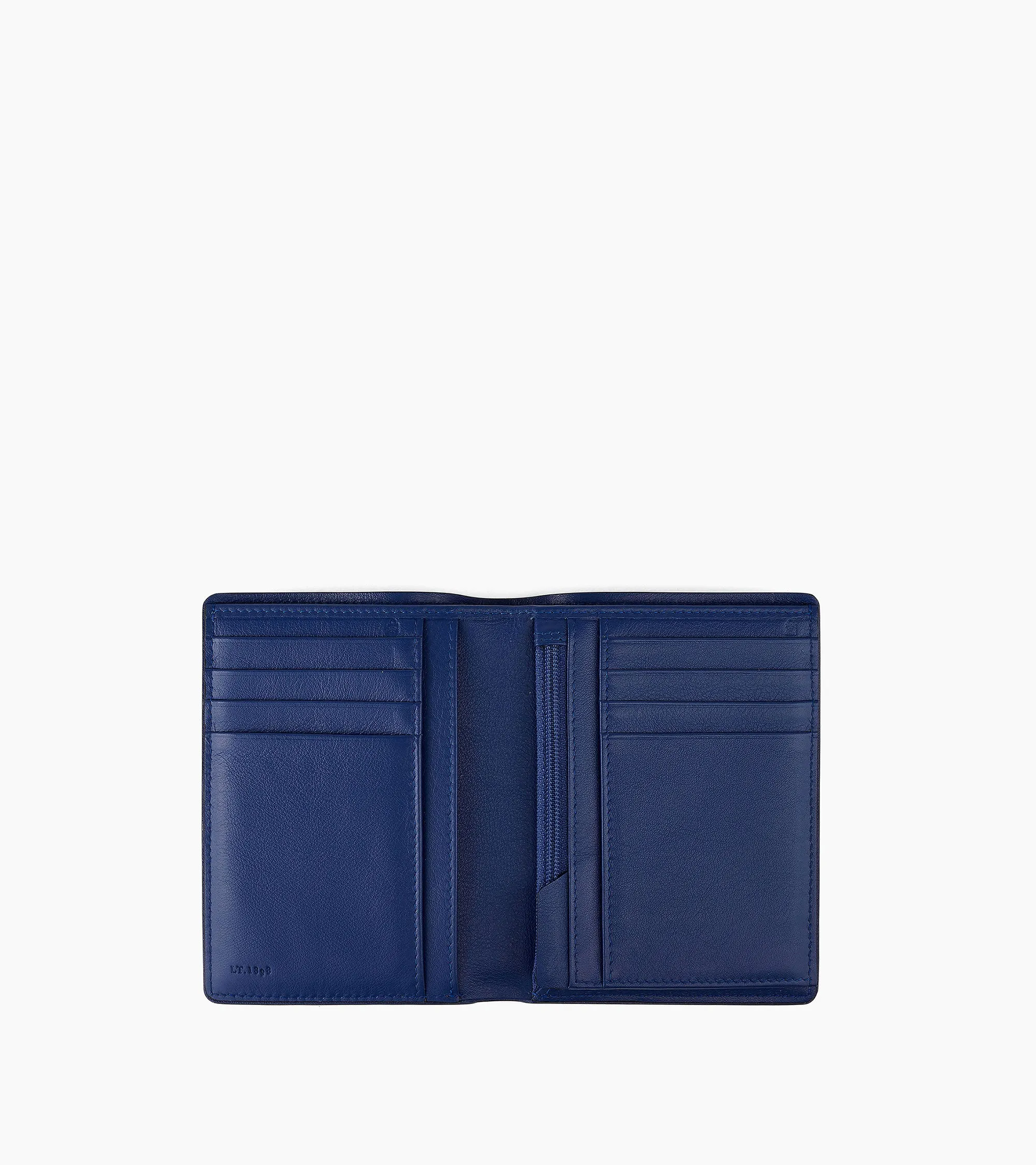 Augustin vertical zipped wallet in grained leather sold by Le Tanneur product image thumbnail 2