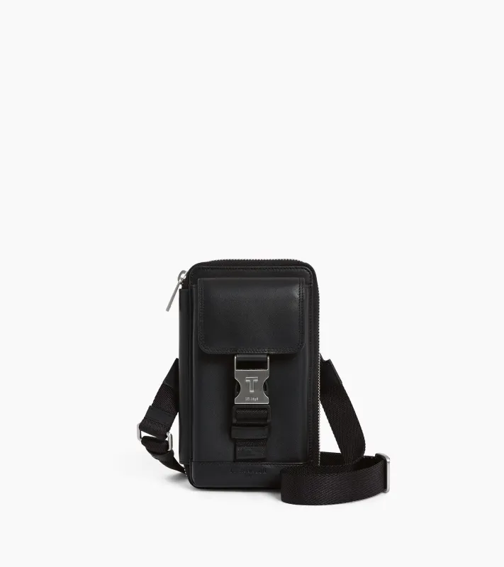 Maurice phone case in smooth leather made by Le Tanneur