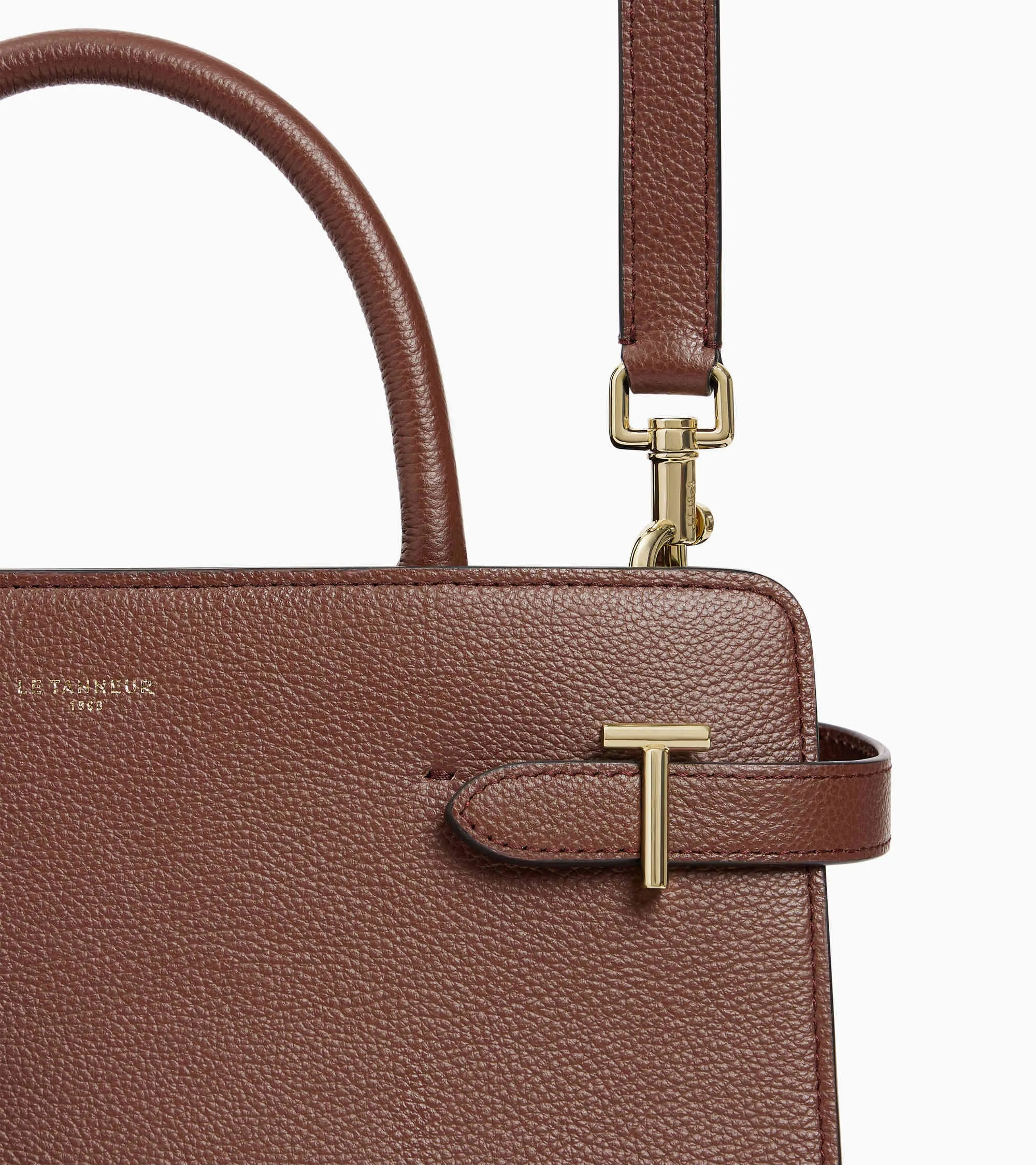 Emilie medium-sized handbag in grained leather sold by Le Tanneur product image thumbnail 2
