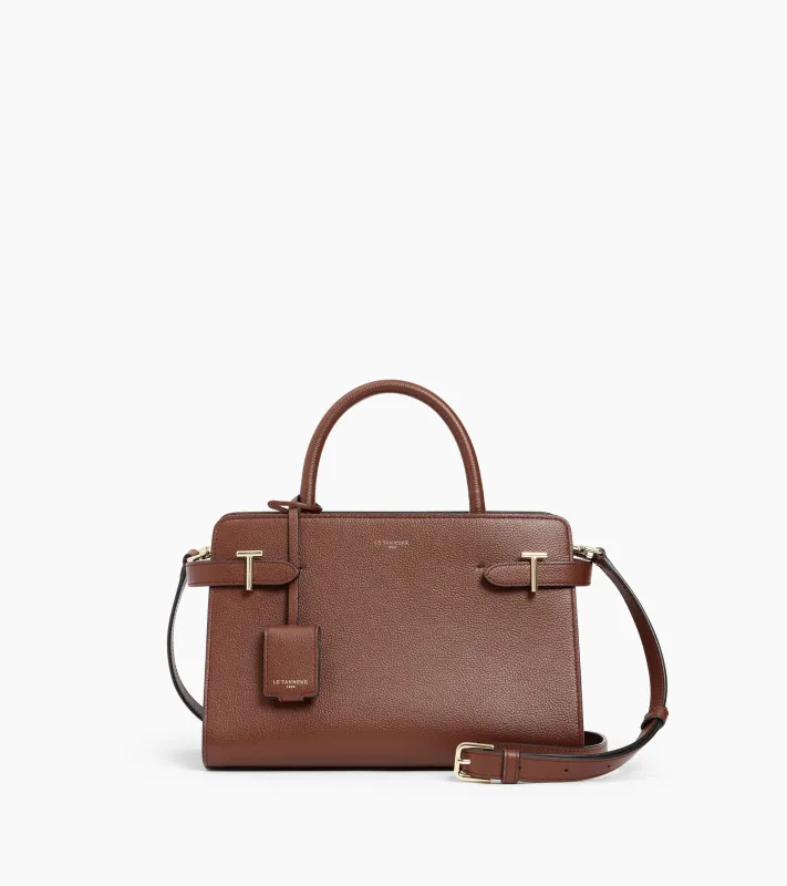 Emilie medium-sized handbag in grained leather sold by Le Tanneur