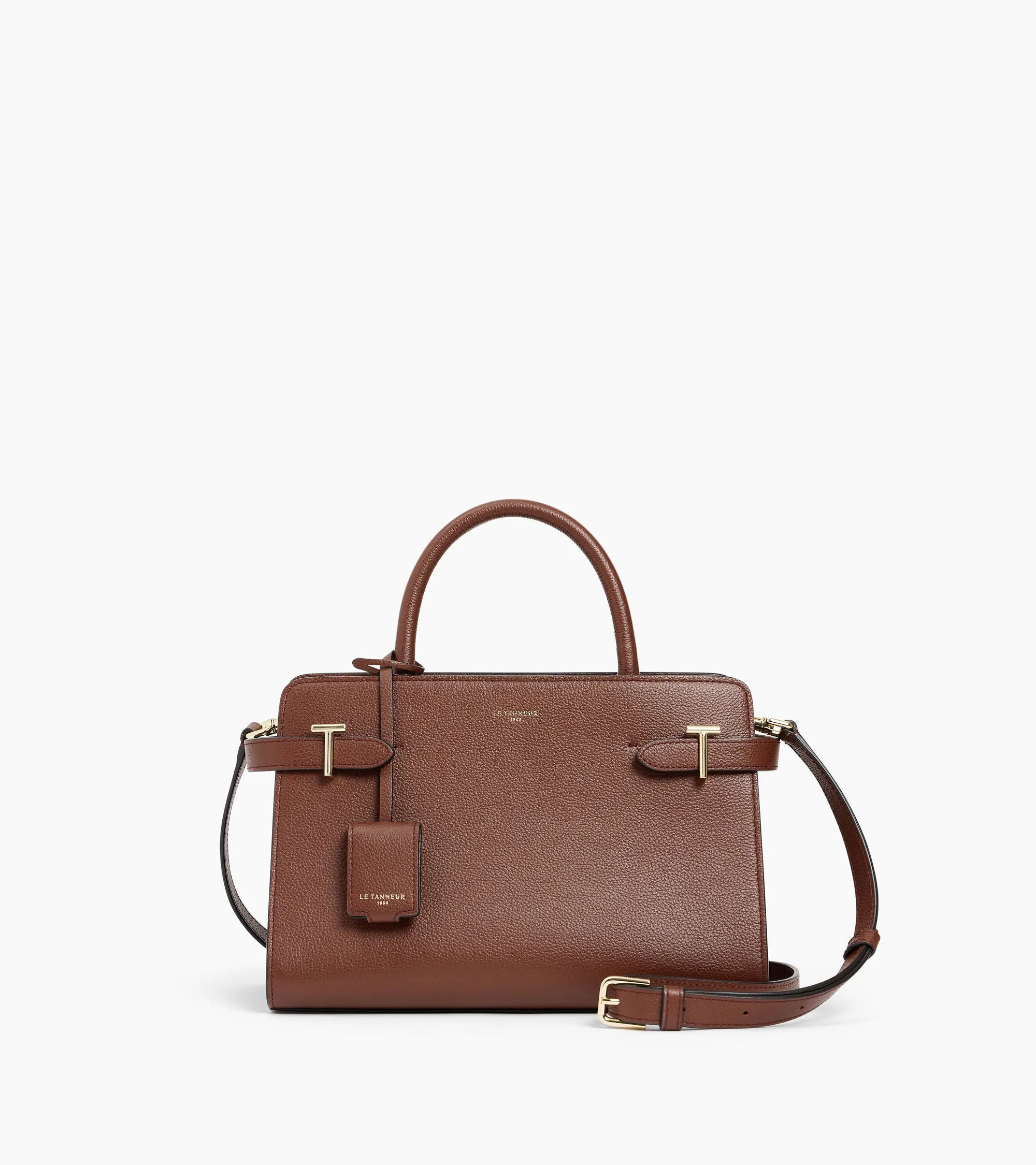 Emilie medium-sized handbag in grained leather sold by Le Tanneur