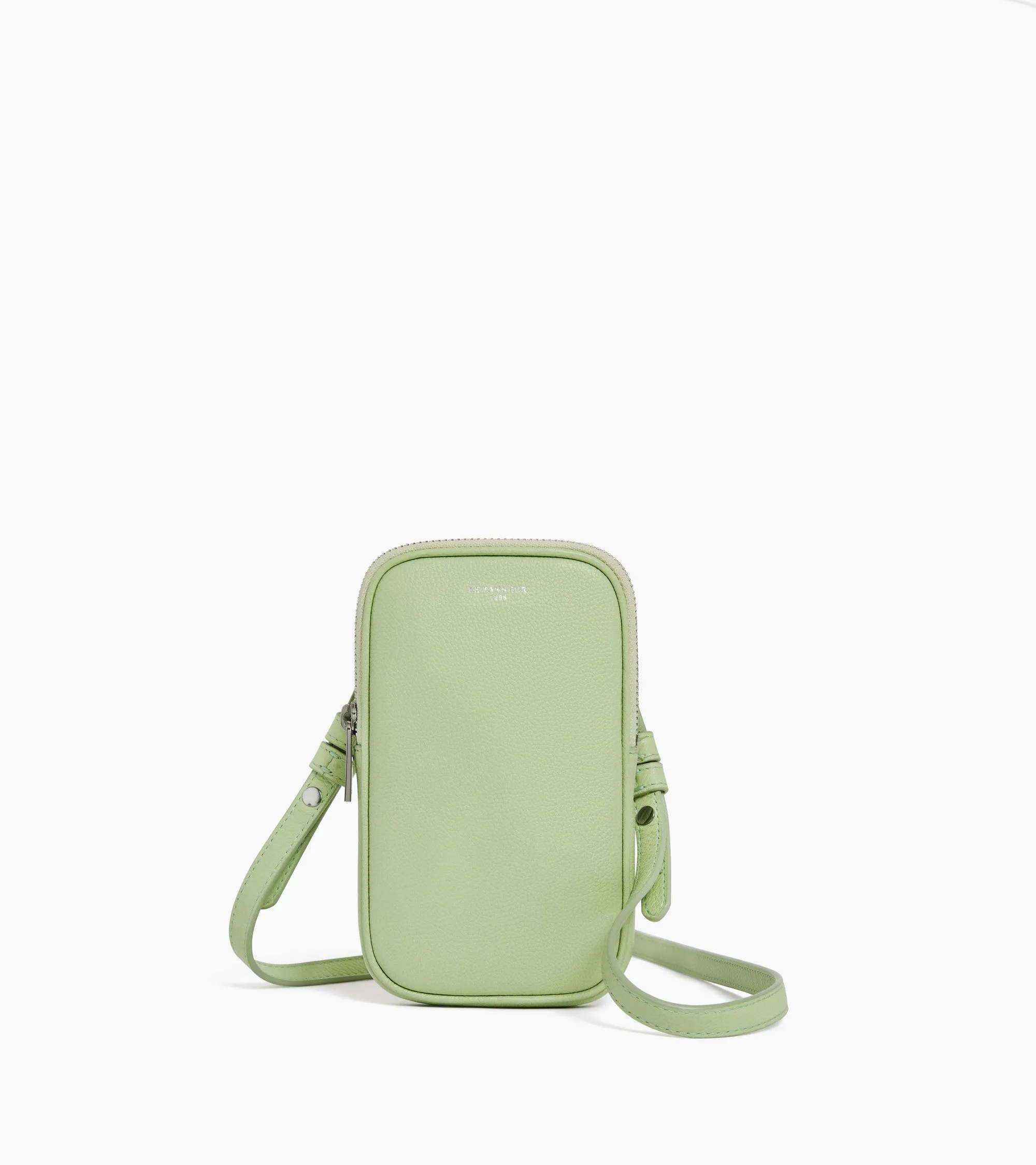 Emile phone case in grained leather sold by Le Tanneur