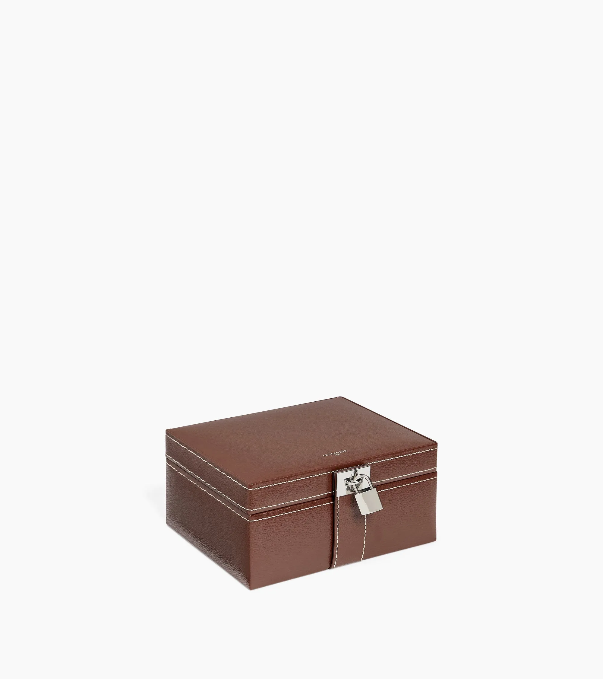 Medium jewelry box in leather sold by Le Tanneur product image thumbnail 5