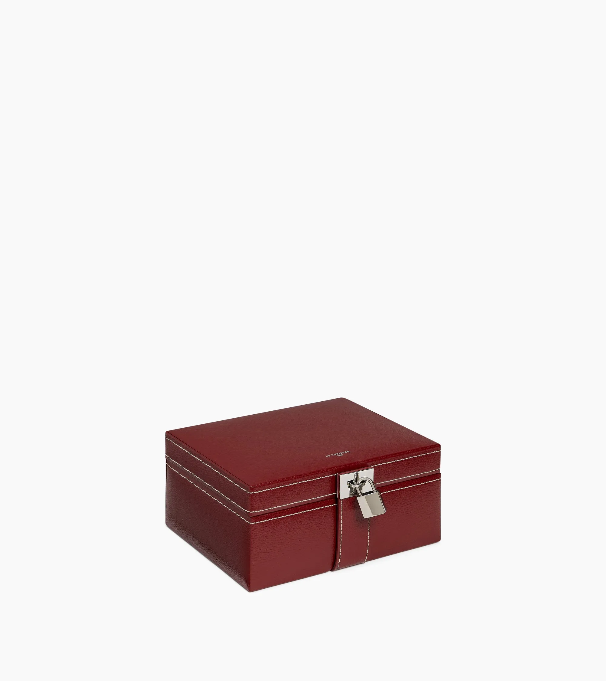 Medium jewelry box in leather sold by Le Tanneur product image thumbnail 5