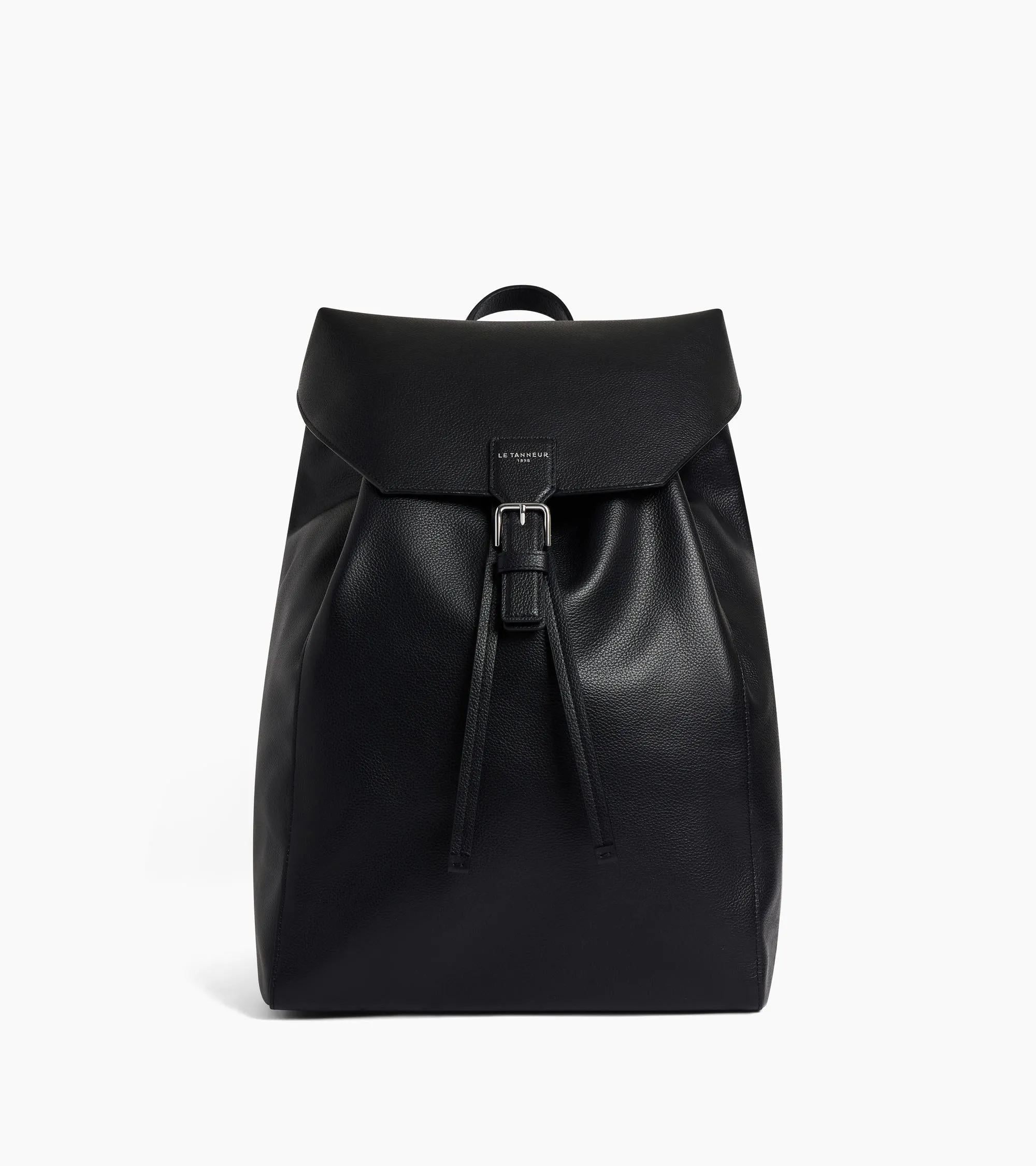 Emile backpack in grained leather with a flap sold by Le Tanneur