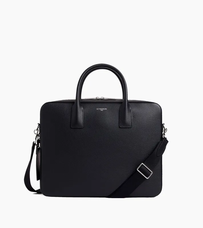 Emile 14" briefcase in grained leather sold by Le Tanneur