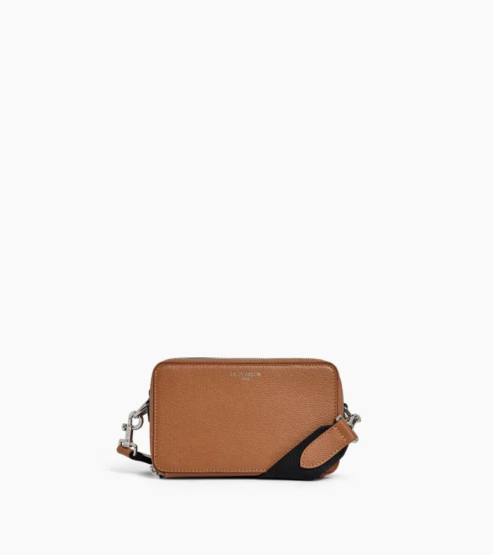 Emile small 2-compartment satchel in grained leather sold by Le Tanneur