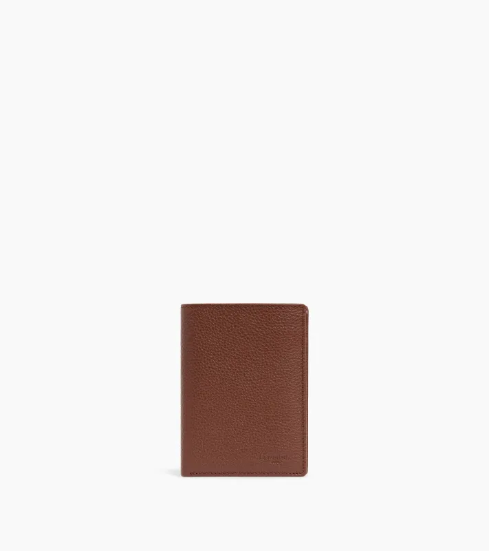 Charles medium-sized zipped wallet with 2 gussets in grained leather sold by Le Tanneur