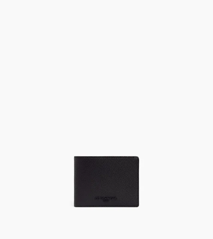 Emile horizontal zipped wallet in signature T leather sold by Le Tanneur