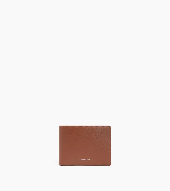 Emile horizontal zipped wallet in grained leather sold by Le Tanneur