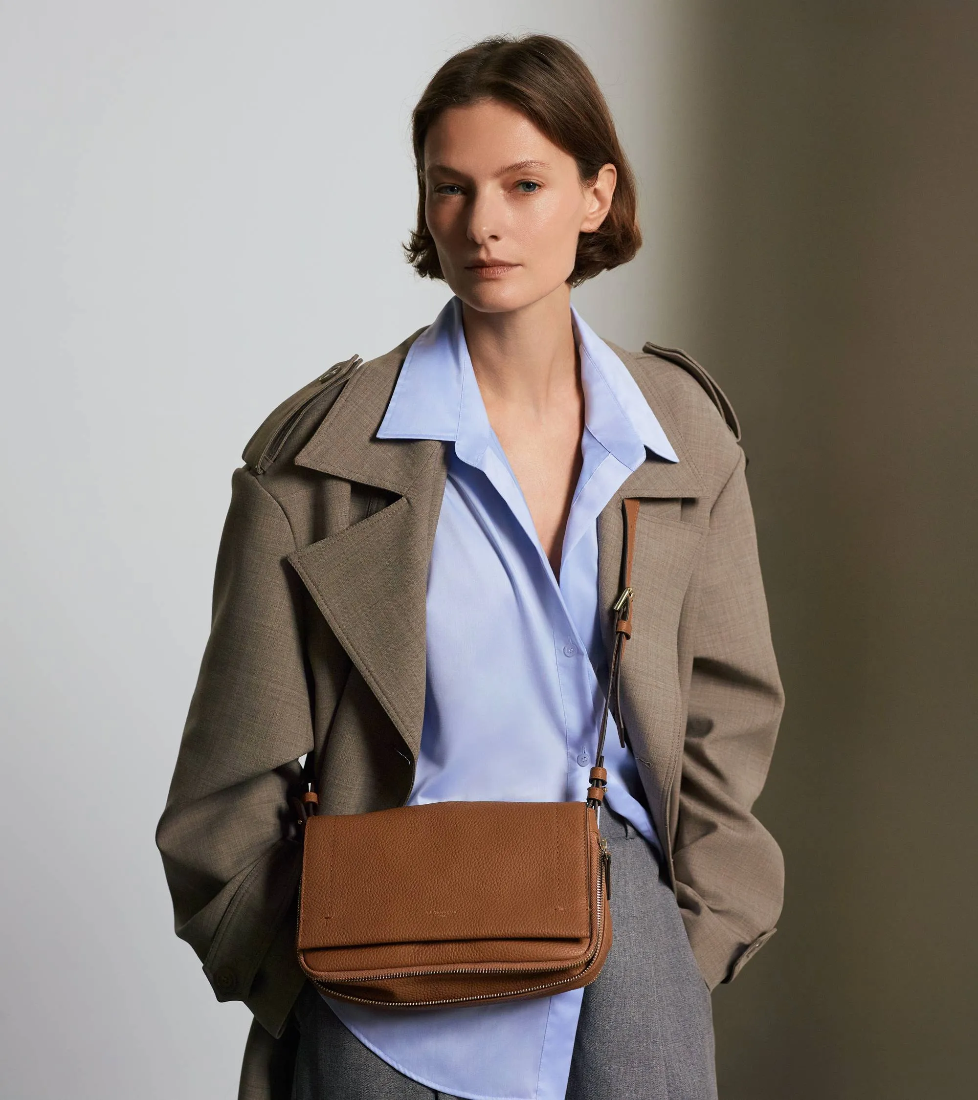 Aurore small shoulder bag in grained leather sold by Le Tanneur product image thumbnail 2