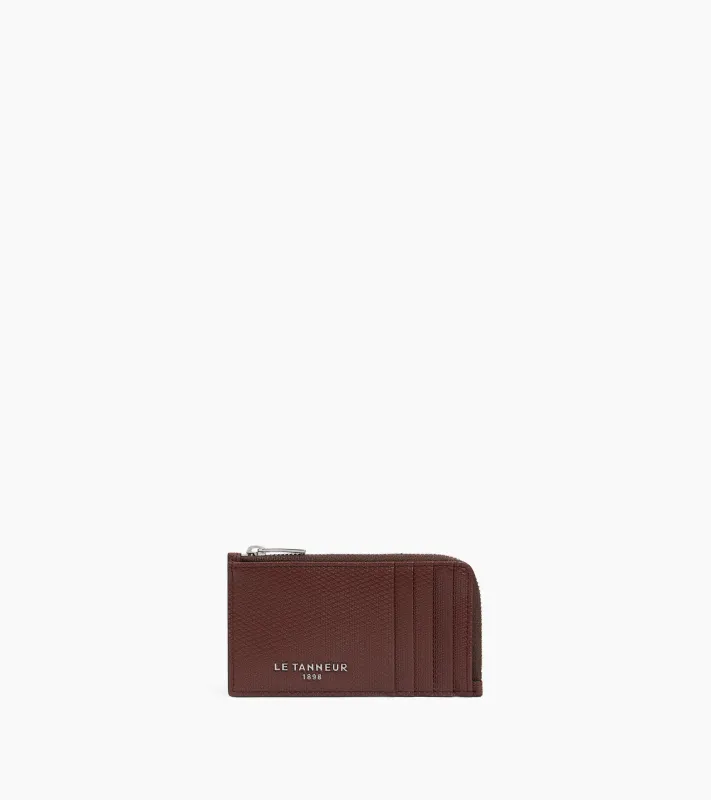 Emile L-zip card holder in signature T leather sold by Le Tanneur