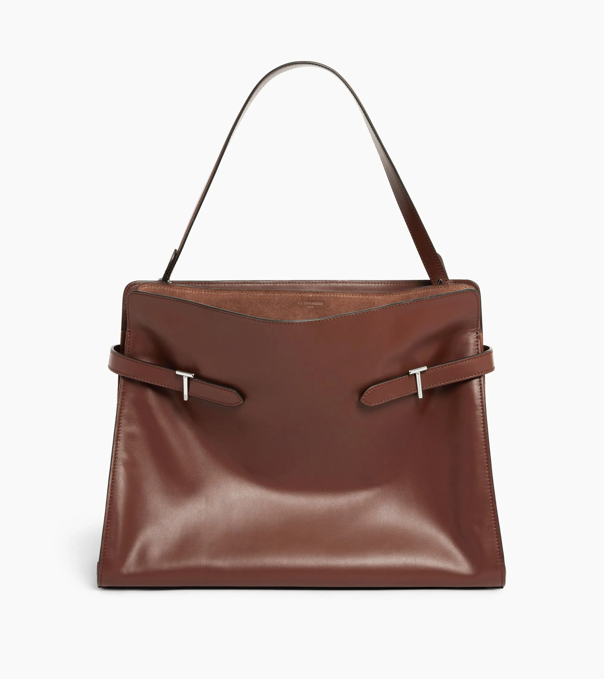 Emie maxi shoulder bag in smooth leather and nubuck sold by Le Tanneur