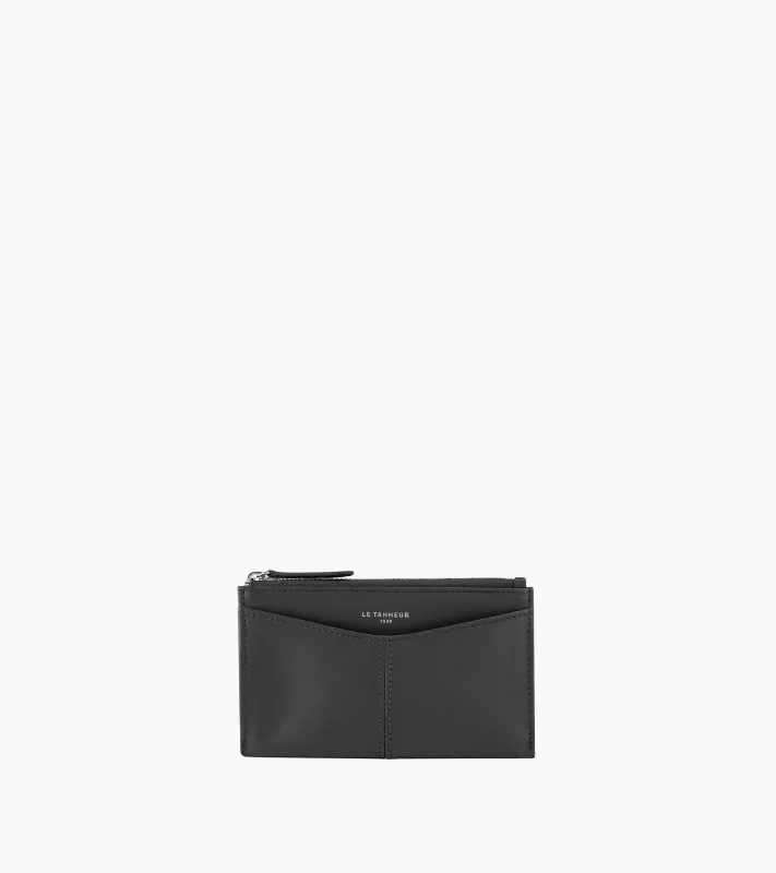 Charlotte zipped key case in smooth leather made by Le Tanneur