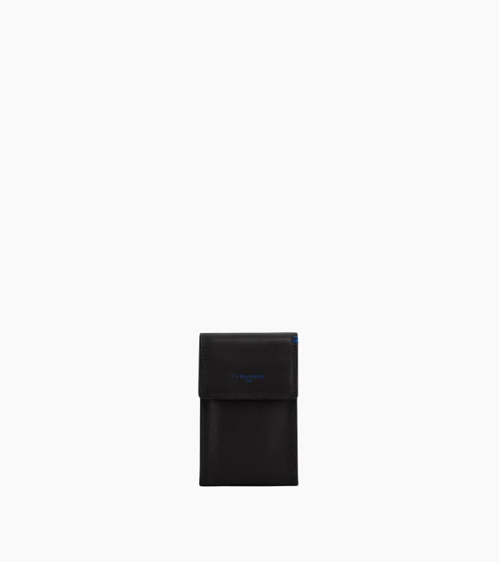 Martin flap key case in smooth leather made by Le Tanneur