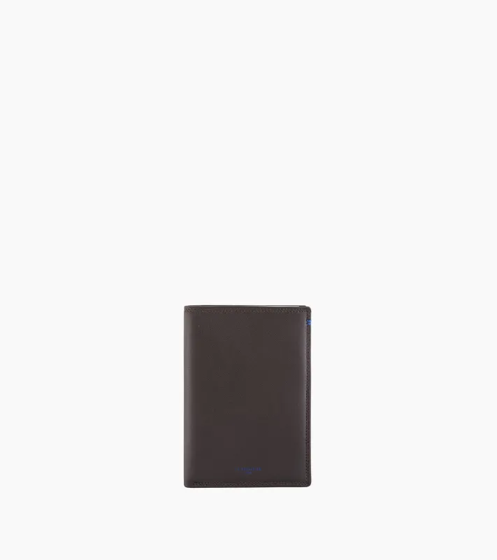 Martin zipped pocket and 2 shutters wallet in smooth leather made by Le Tanneur