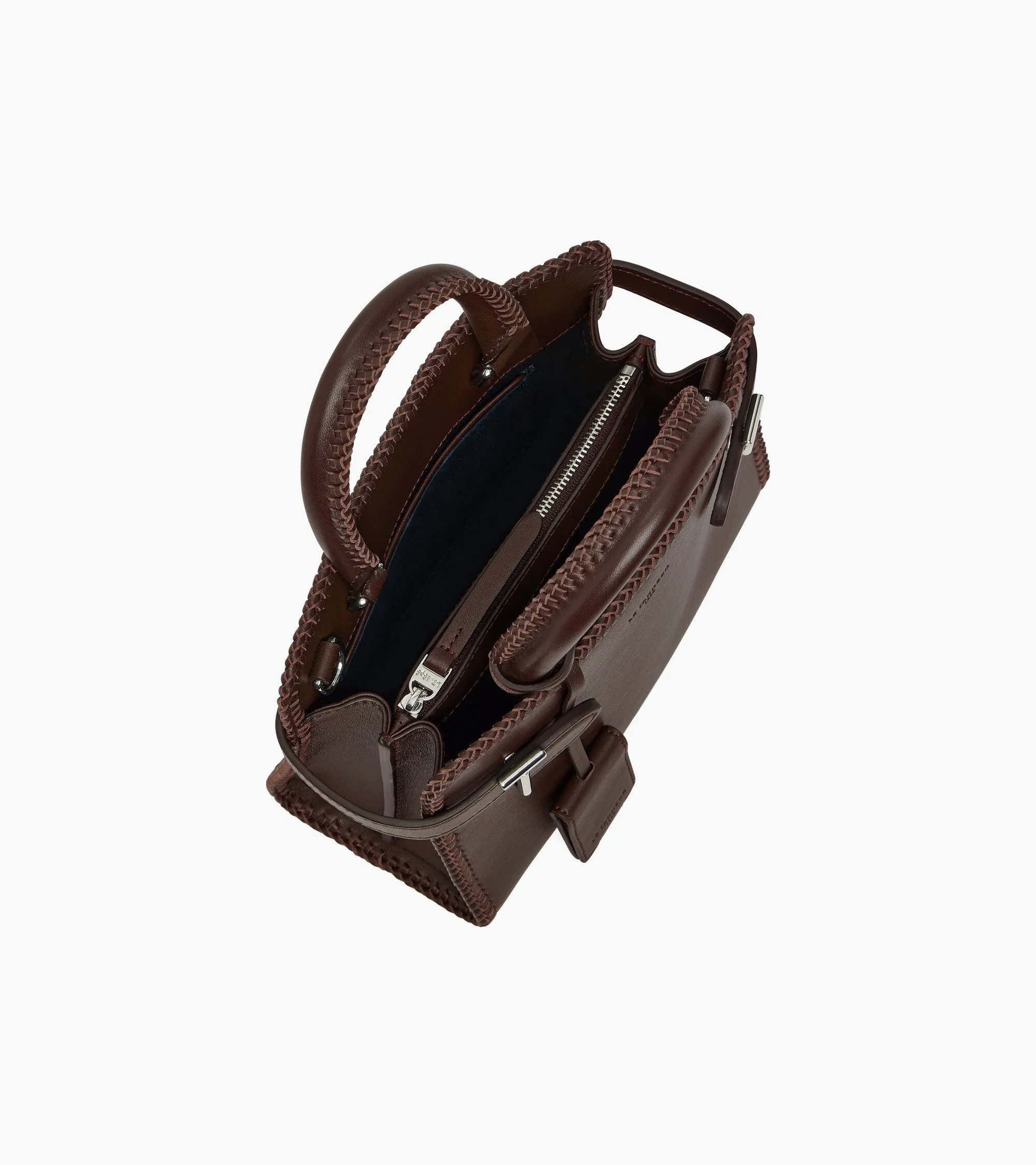 Emile small handbag with topstitching in smooth leather sold by Le Tanneur product image thumbnail 3