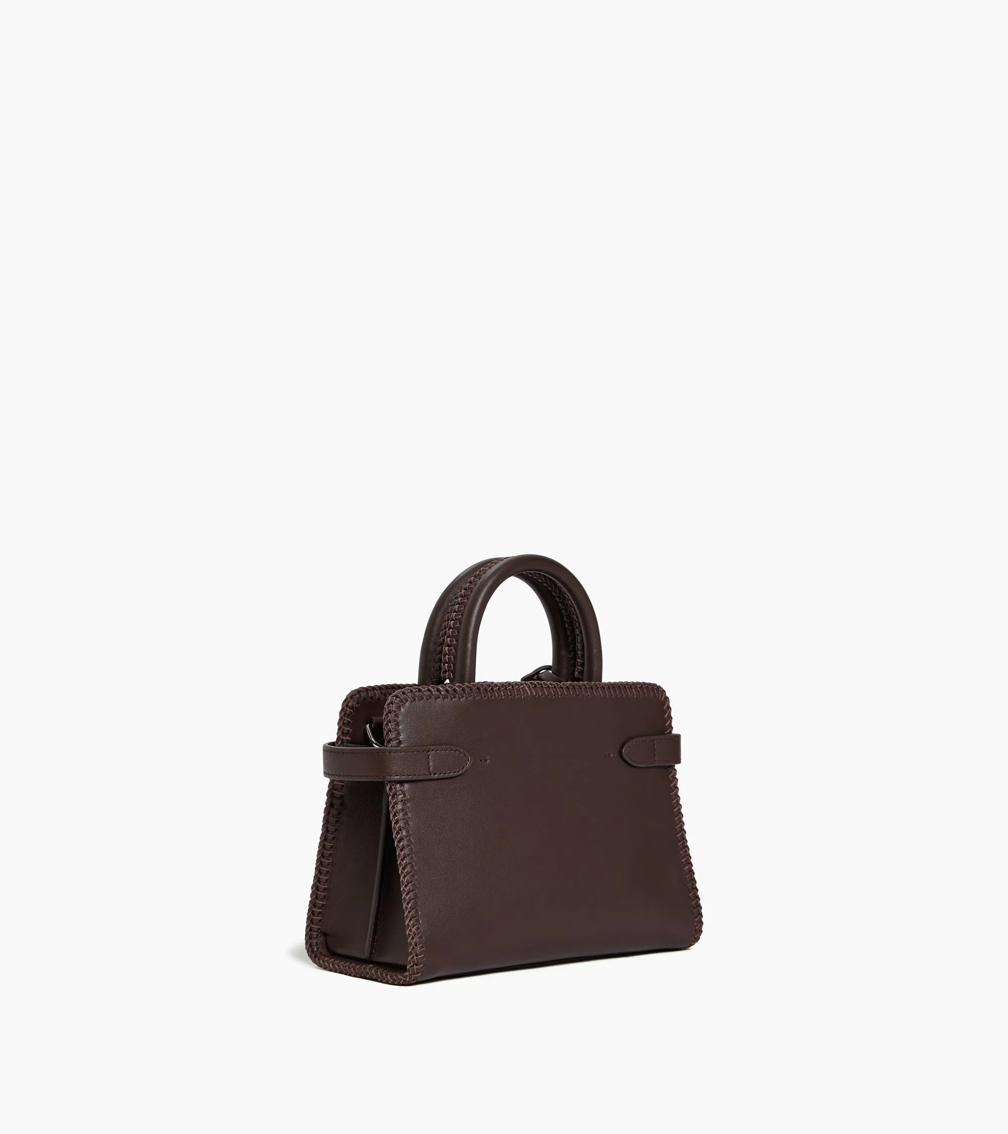 Emile small handbag with topstitching in smooth leather sold by Le Tanneur product image thumbnail 4