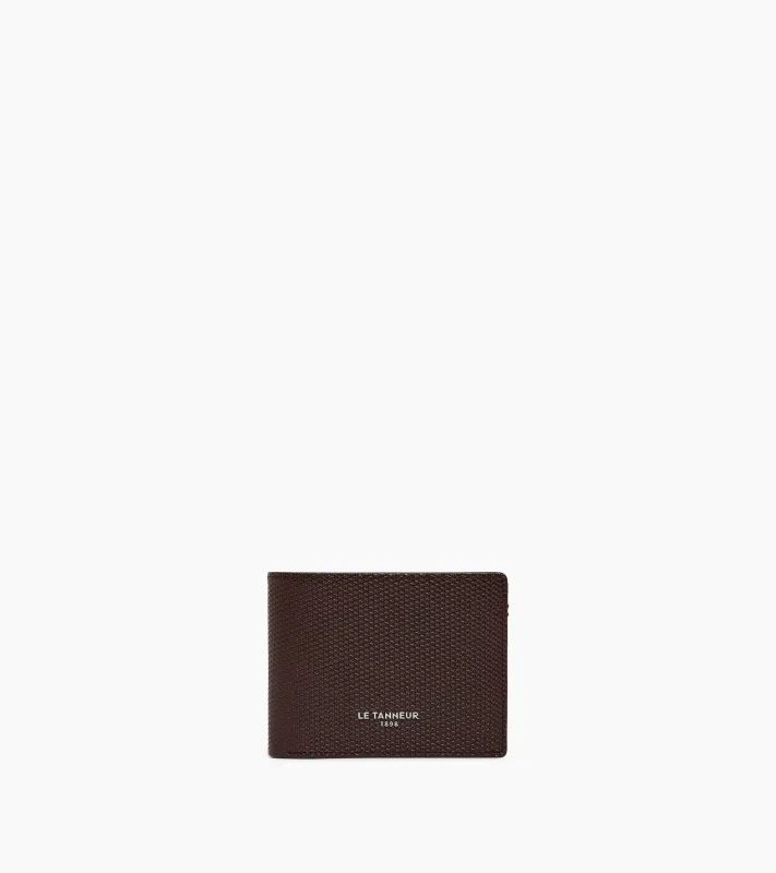 Lucien horizontal zipped wallet signature T leather made by Le Tanneur
