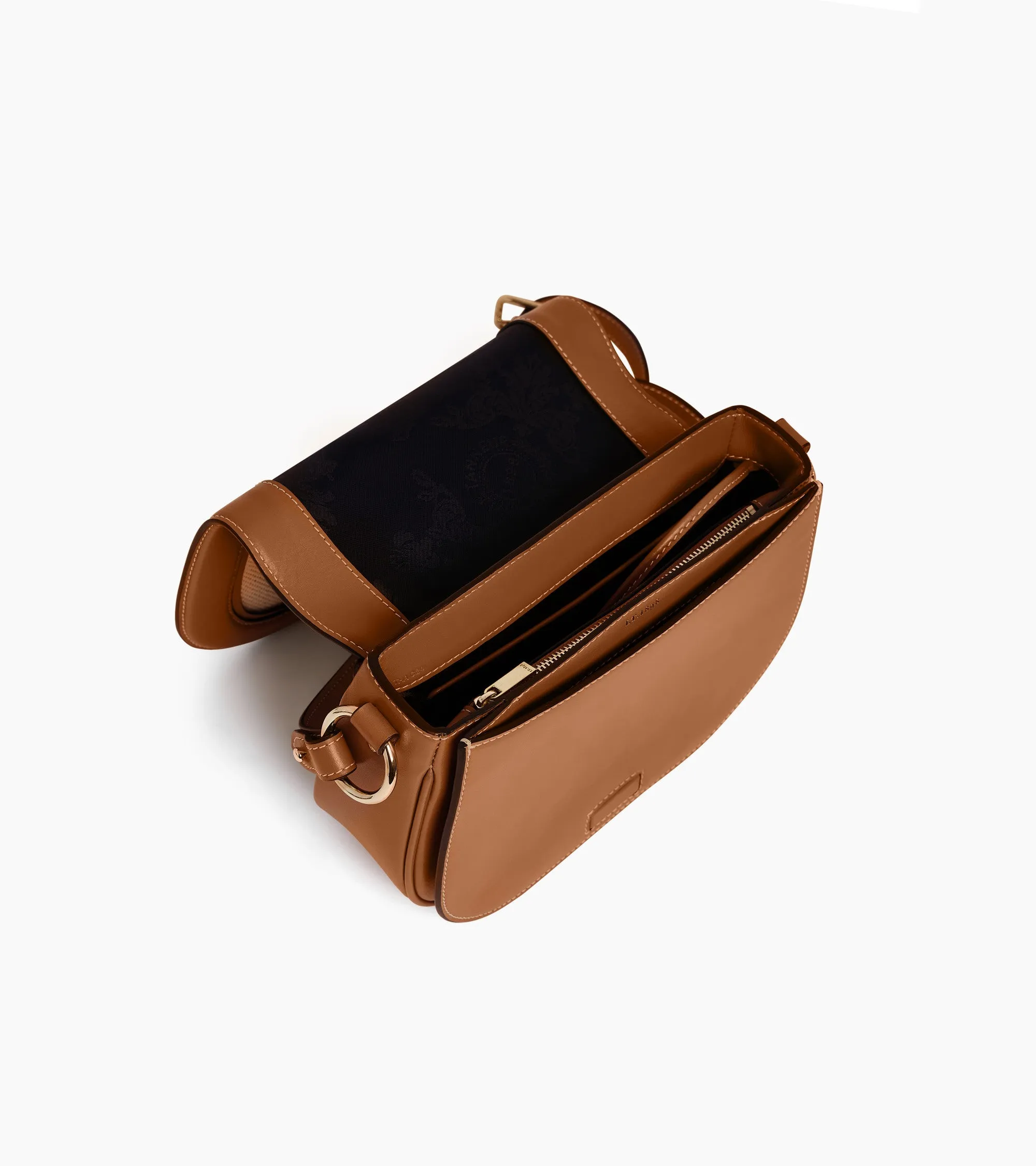 Ella medium shoulder bag in cotton canvas and smooth leather sold by Le Tanneur product image thumbnail 4