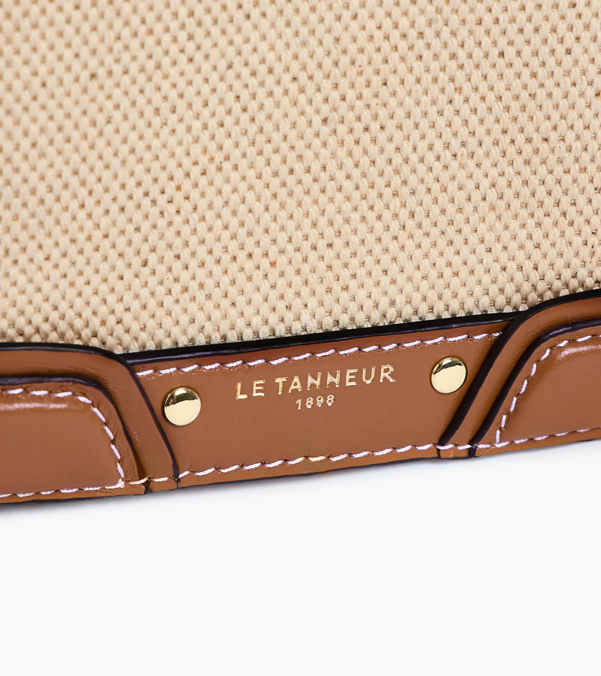 Ella medium shoulder bag in cotton canvas and smooth leather sold by Le Tanneur product image thumbnail 3