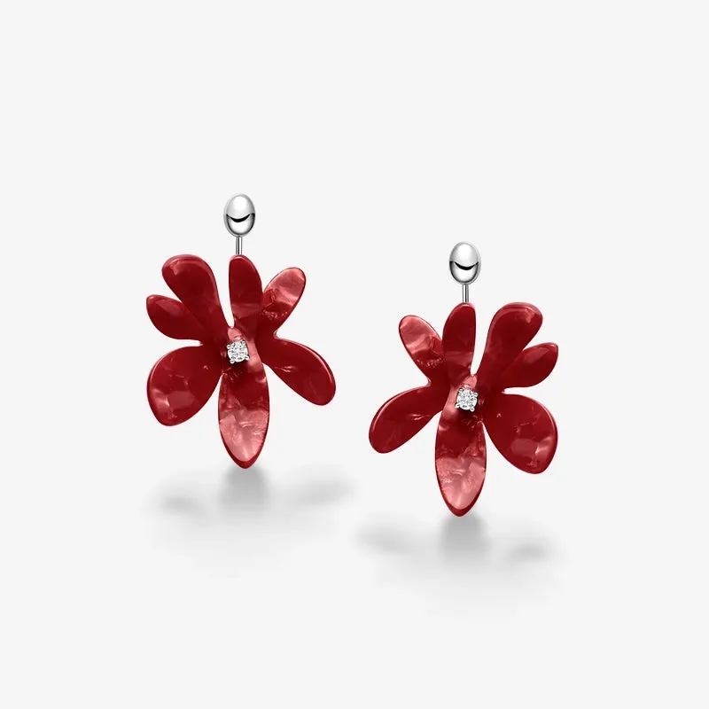 Iris Bloom Earrings made by Hefang