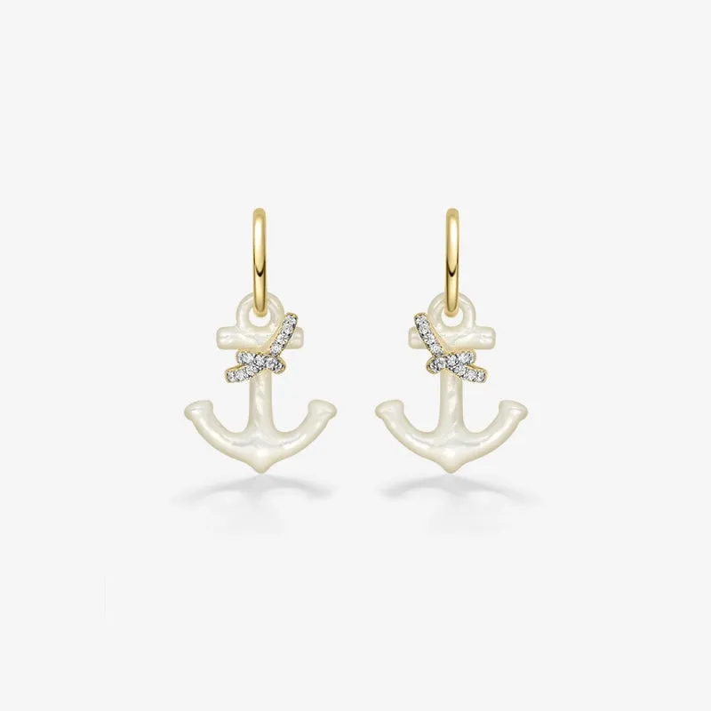 Sparkle Anchor Earrings sold by Hefang