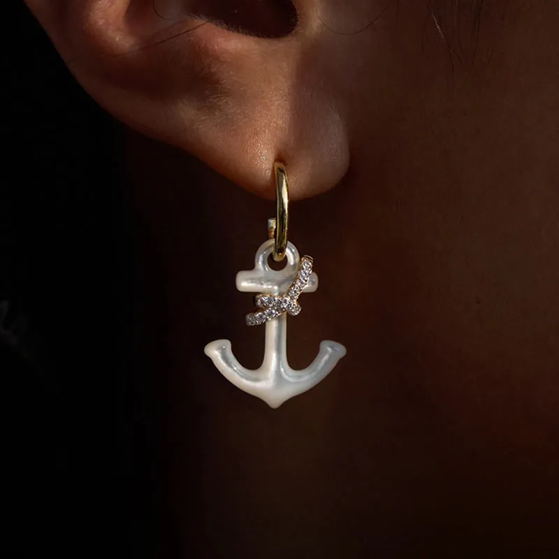 Sparkle Anchor Earrings sold by Hefang product image thumbnail 2