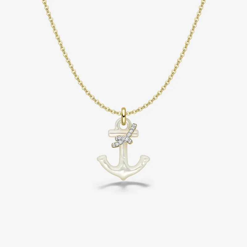 Sparkle Anchor Necklace sold by Hefang