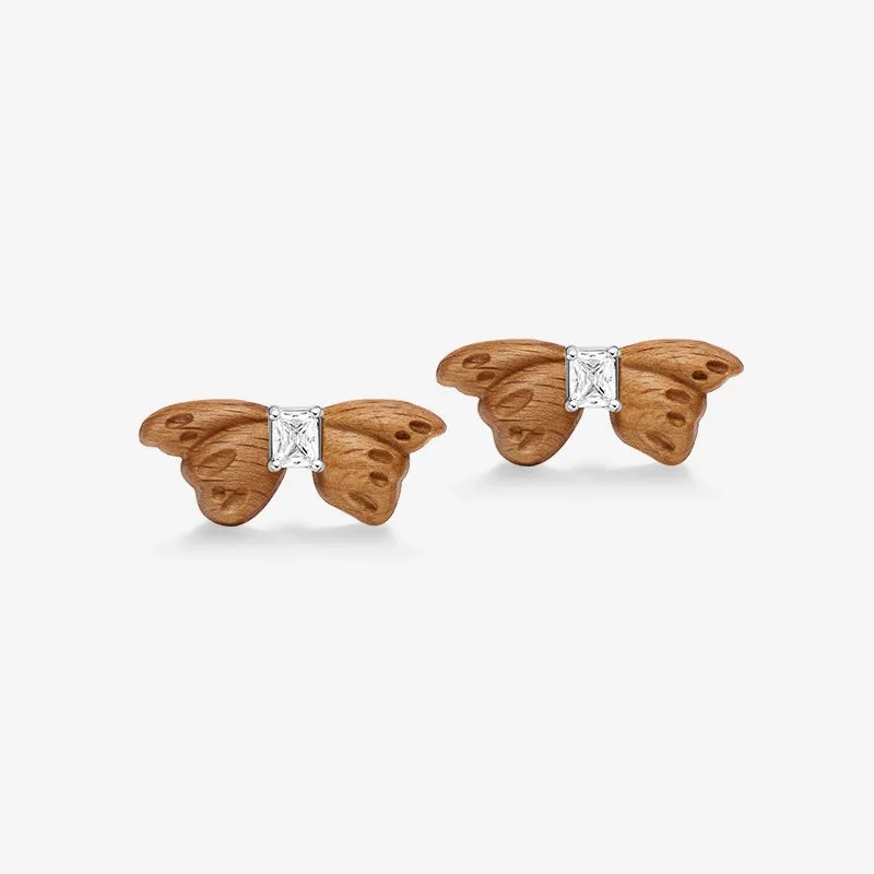 Leaf Butterfly Earrings sold by Hefang