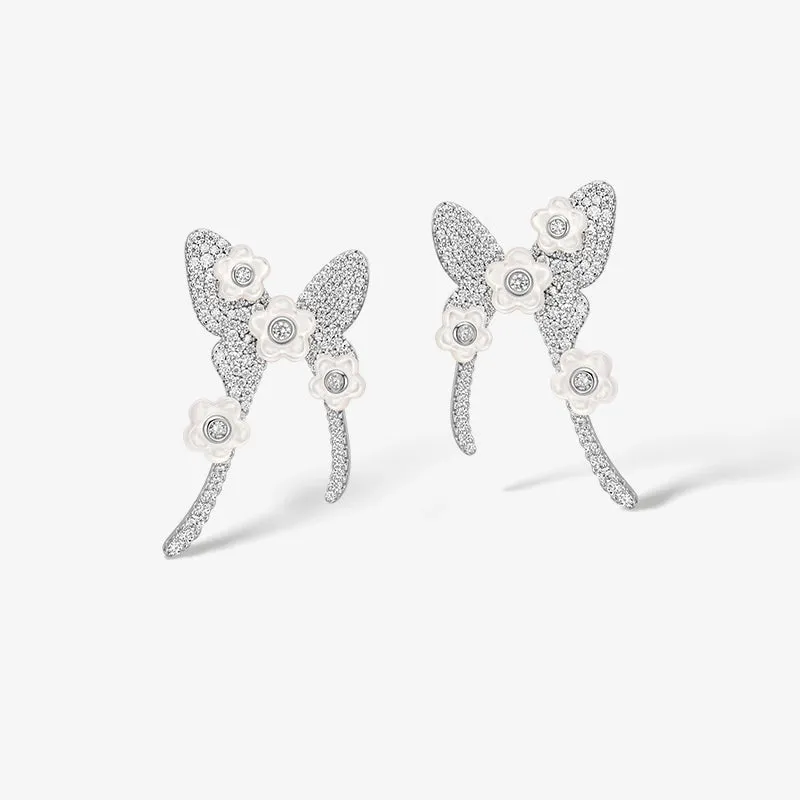 Pearl Butterfly Earrings sold by Hefang