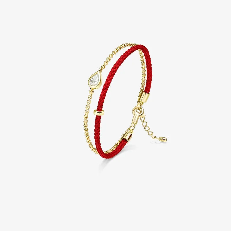 Serpent Red String Bracelet made by Hefang