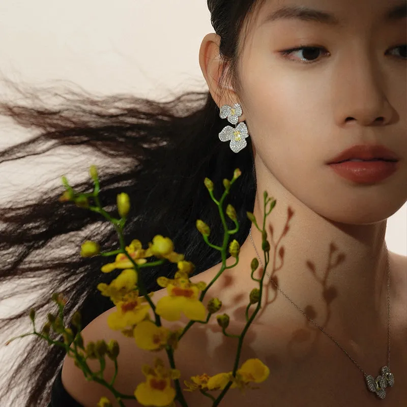 Orchid Bloom Earrings sold by Hefang product image thumbnail 4