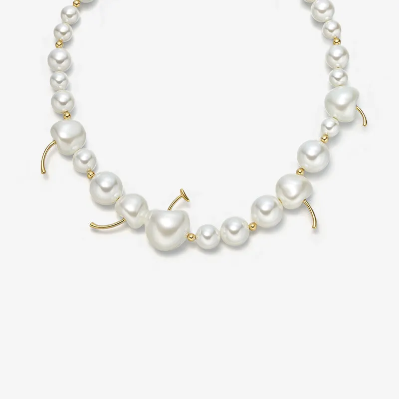 Cream Cherry Necklace made by Hefang