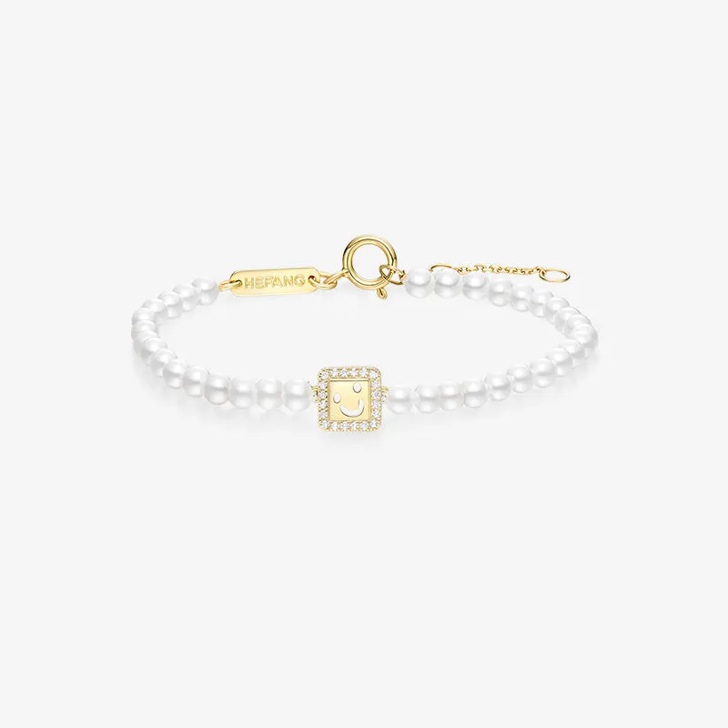 Smiley Face Diamond Bracelet sold by Hefang