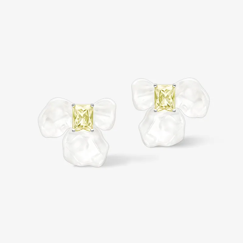 Iris Blossom Earrings/Clips sold by Hefang